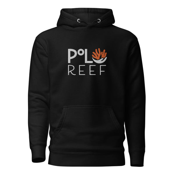 Unisex Embroidered  Hoodie - Black